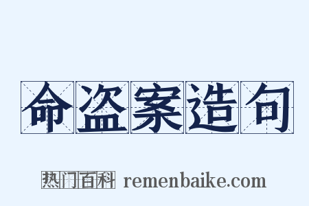 命盗案造句是什么意思的图片